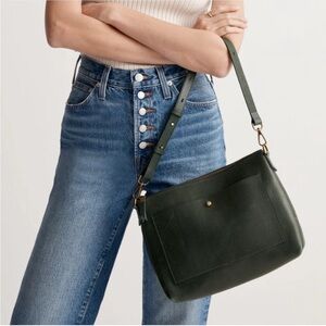 Madewell Green Leather Crossbody Bag